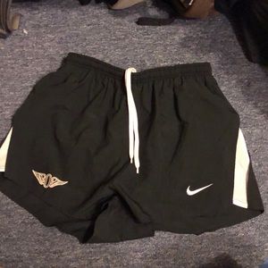 Nike black white shorts size m has drawstring